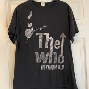 Vintage 80s The Who Maximum R&B Double Sided
1989 Rock Concert Tour Tee